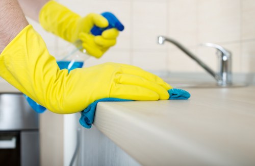 Local Bayswater cleaning team working in a residential flat