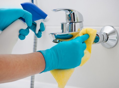 Cleaning supplies and equipment prepared for office cleaners in Bayswater
